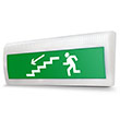 Световое табло «Направление к эвакуационному выходу по лестнице вниз (левосторонний)», Молния ЛАЙТ (220В)